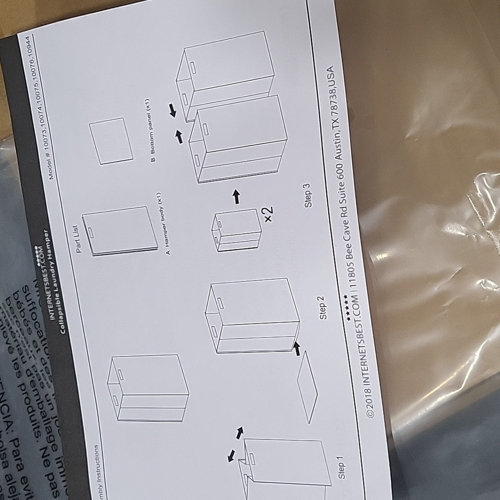 NWT Set of 2 Grey Collapsible Laundry Hampers - Picture 8 of 8